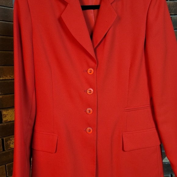 Morton Bernard vintage 80s designer red blazer suit coat jacket - Picture 4 of 10